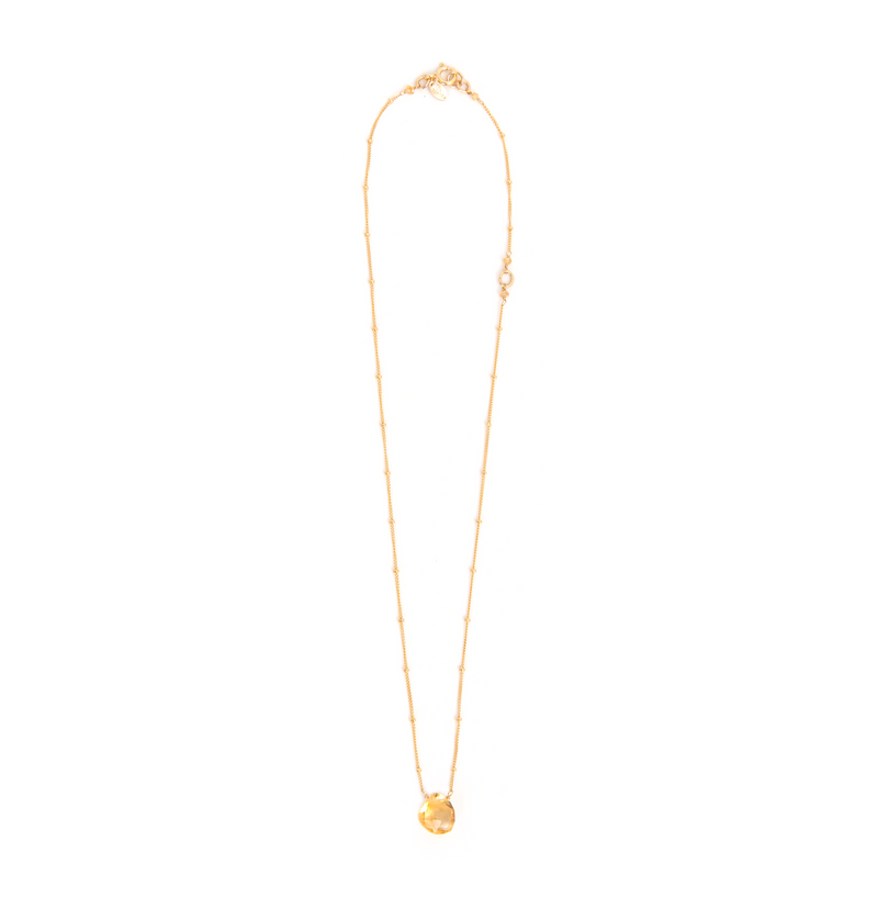 Gema Necklace #1 (12mm) - Citrine Necklaces TARBAY   