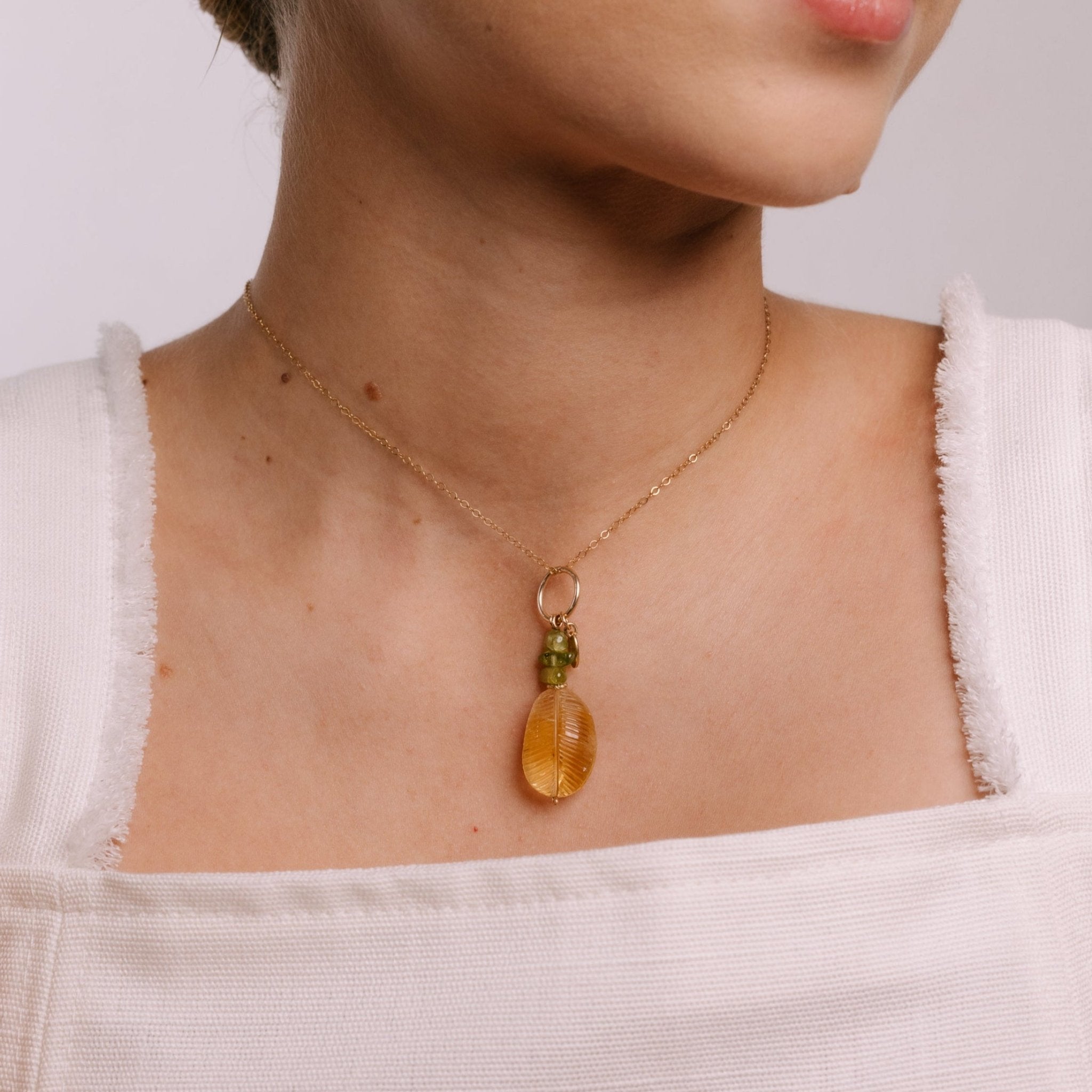 Pineapple Charm #5 (30mm) - Citrine & Peridot Charms TARBAY