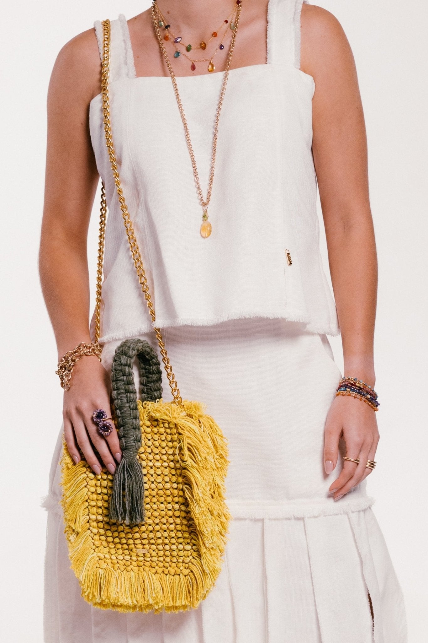 Gossypium Tote Bag Small - Pineapple Hand & Crossbody Bags TARBAY