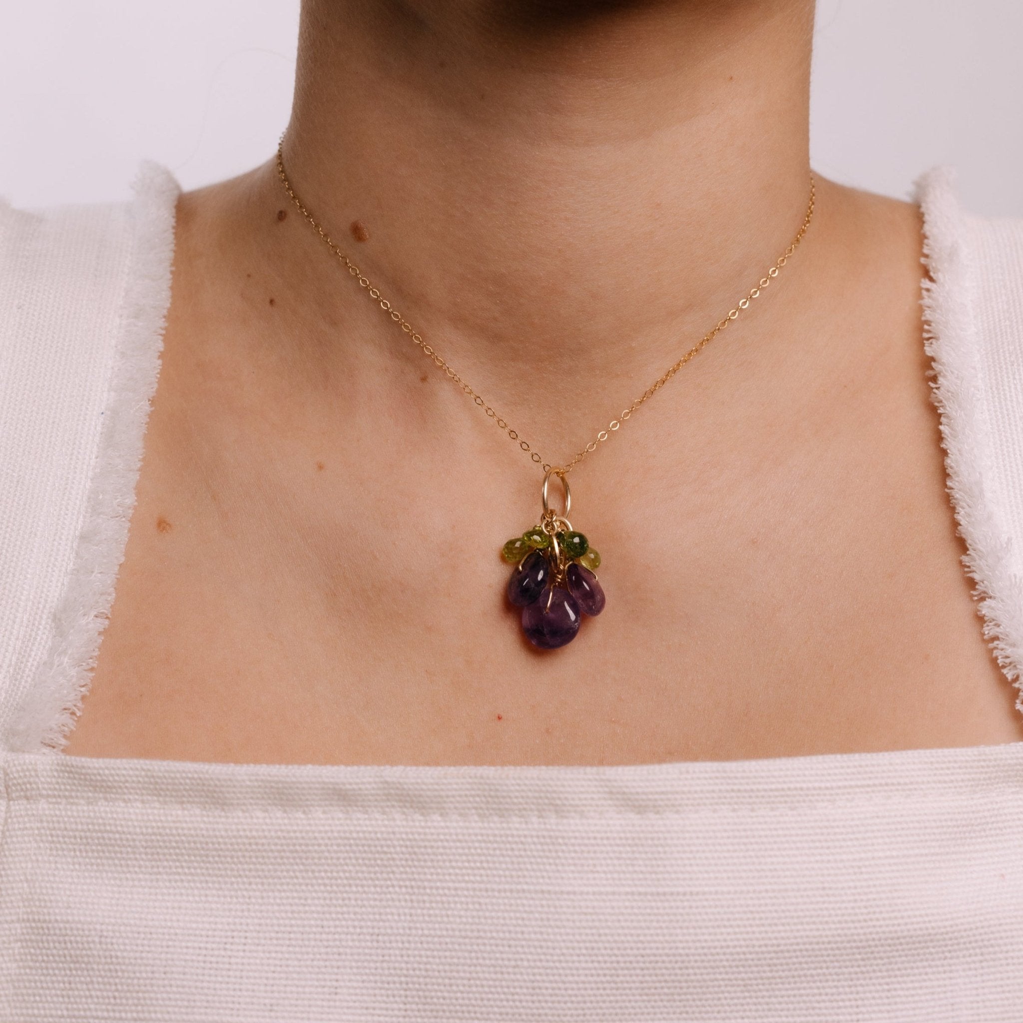 Uva Charm #6 (30mm) - Amethyst, Peridot & Tsavorite Charms TARBAY