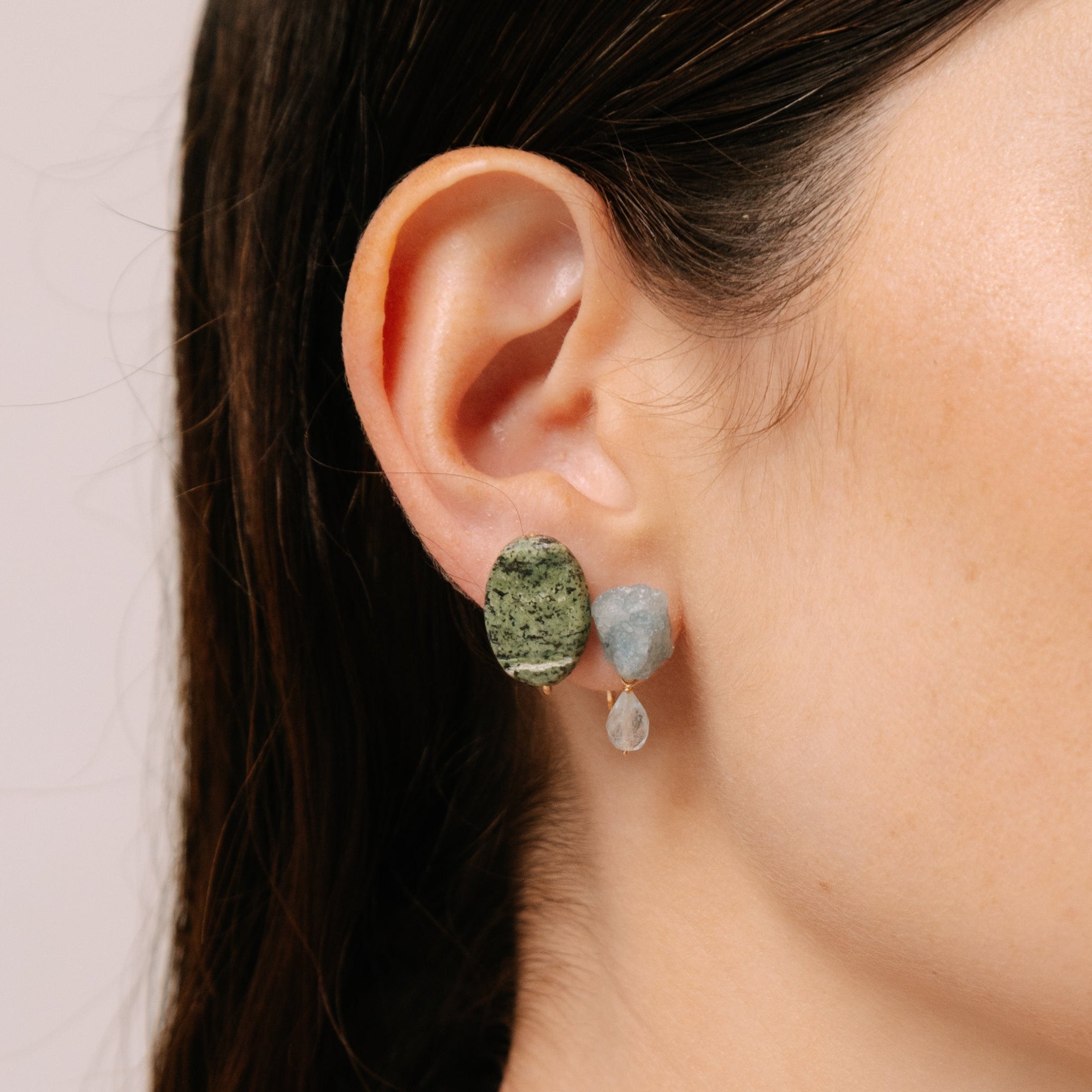 Kamoirán Earrings #1 (19-20mm) - Jasper & 14K Gold-Filled Earrings TARBAY