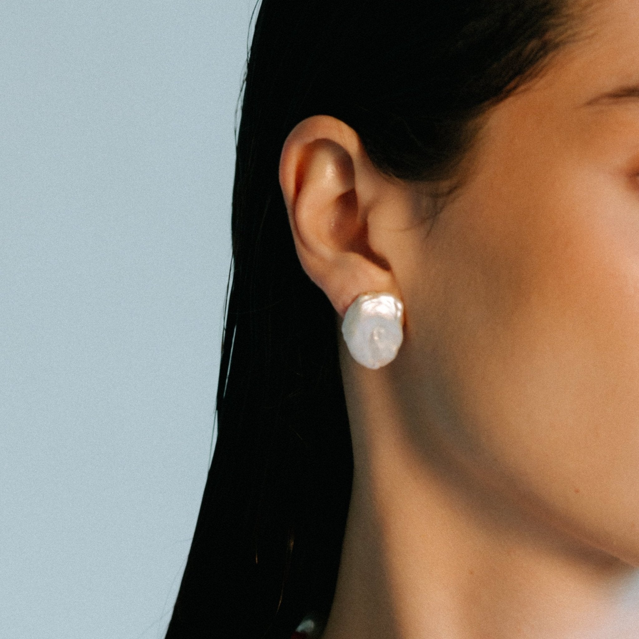 Keshi Earrings #5 (25mm) - Pearl Earrings CLASICOS