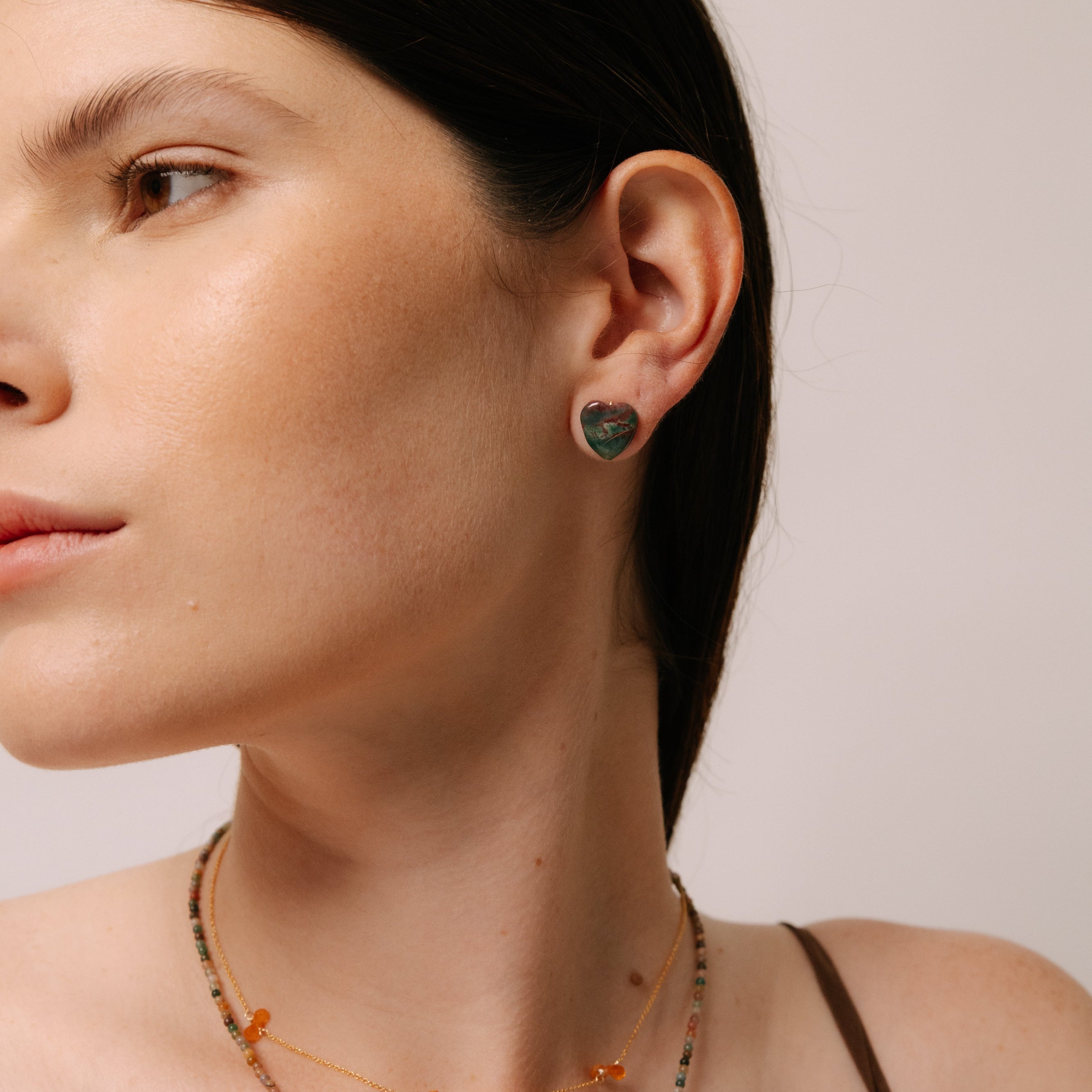 Torón Earrings #1 (19-20mm) - Bloodstone & 14K Gold-Filled Earrings TARBAY
