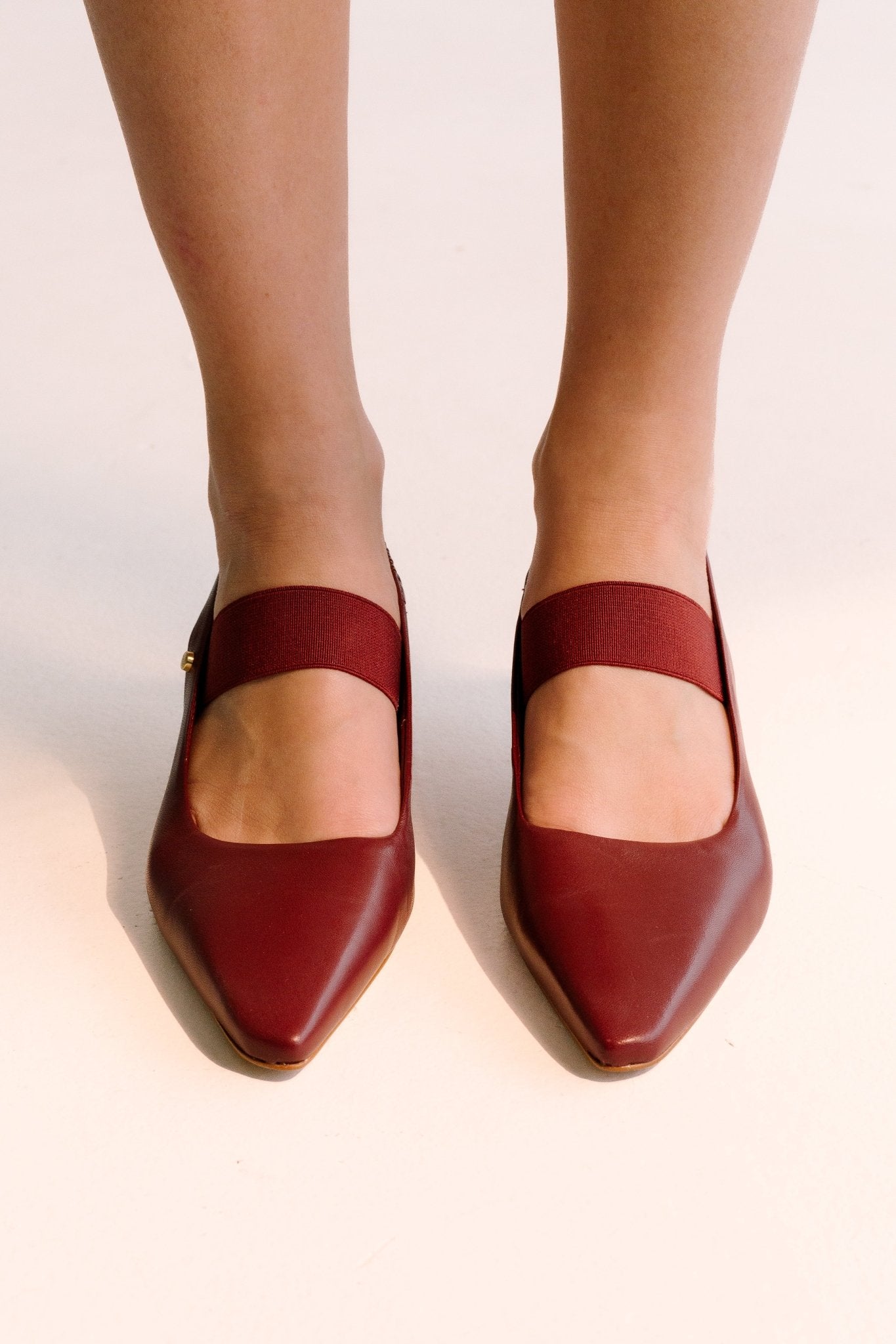 Astrid Sling-Back Pumps - Burgundy Heels TARBAY