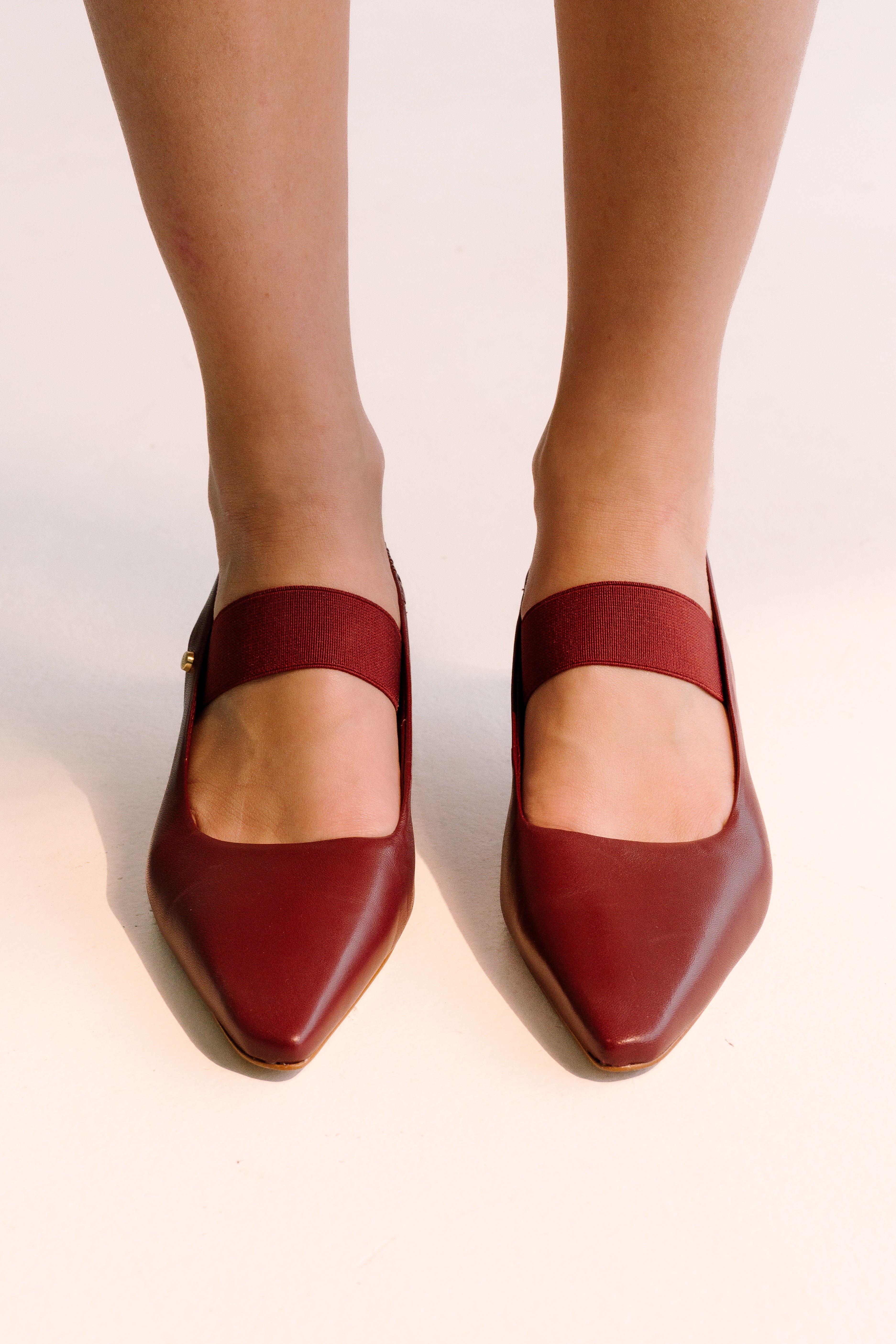 Astrid Sling-Back Pumps - Burgundy Heels TARBAY