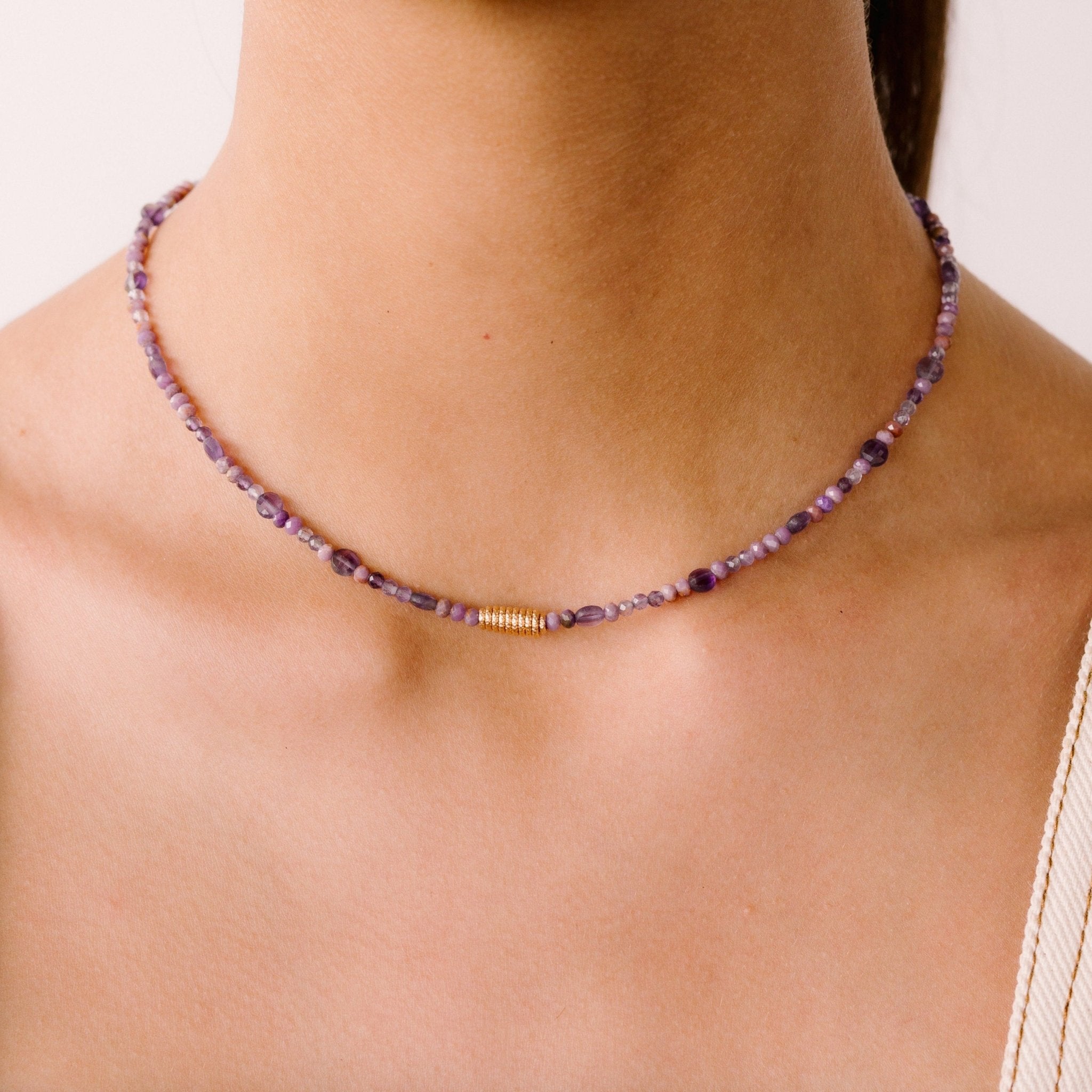 Diana Necklace #1 - Amethyst & 14K Gold-Filled Necklaces TARBAY