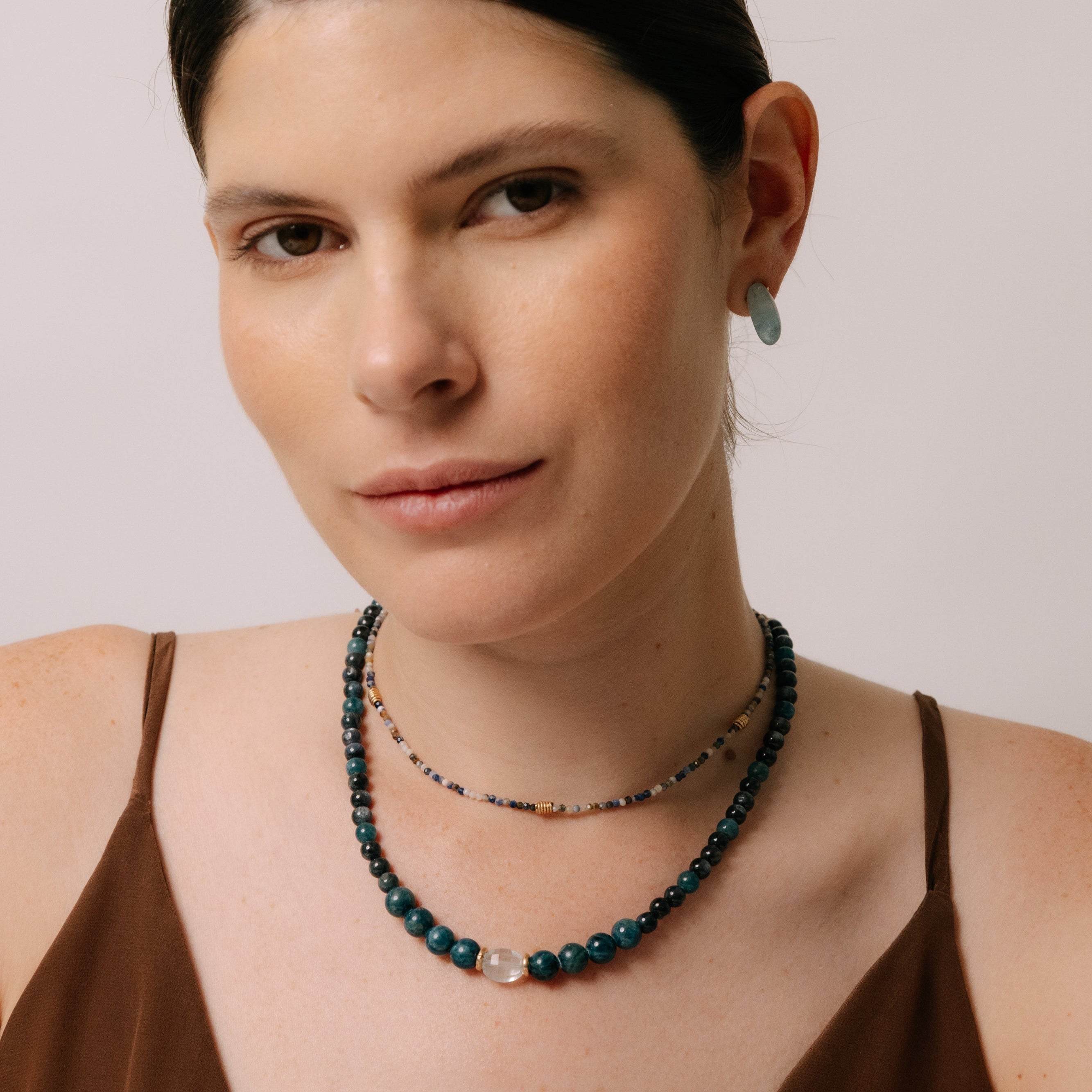Diana Necklace #3 (45cm) - Sodalite & 14K Gold-Filled Necklaces TARBAY