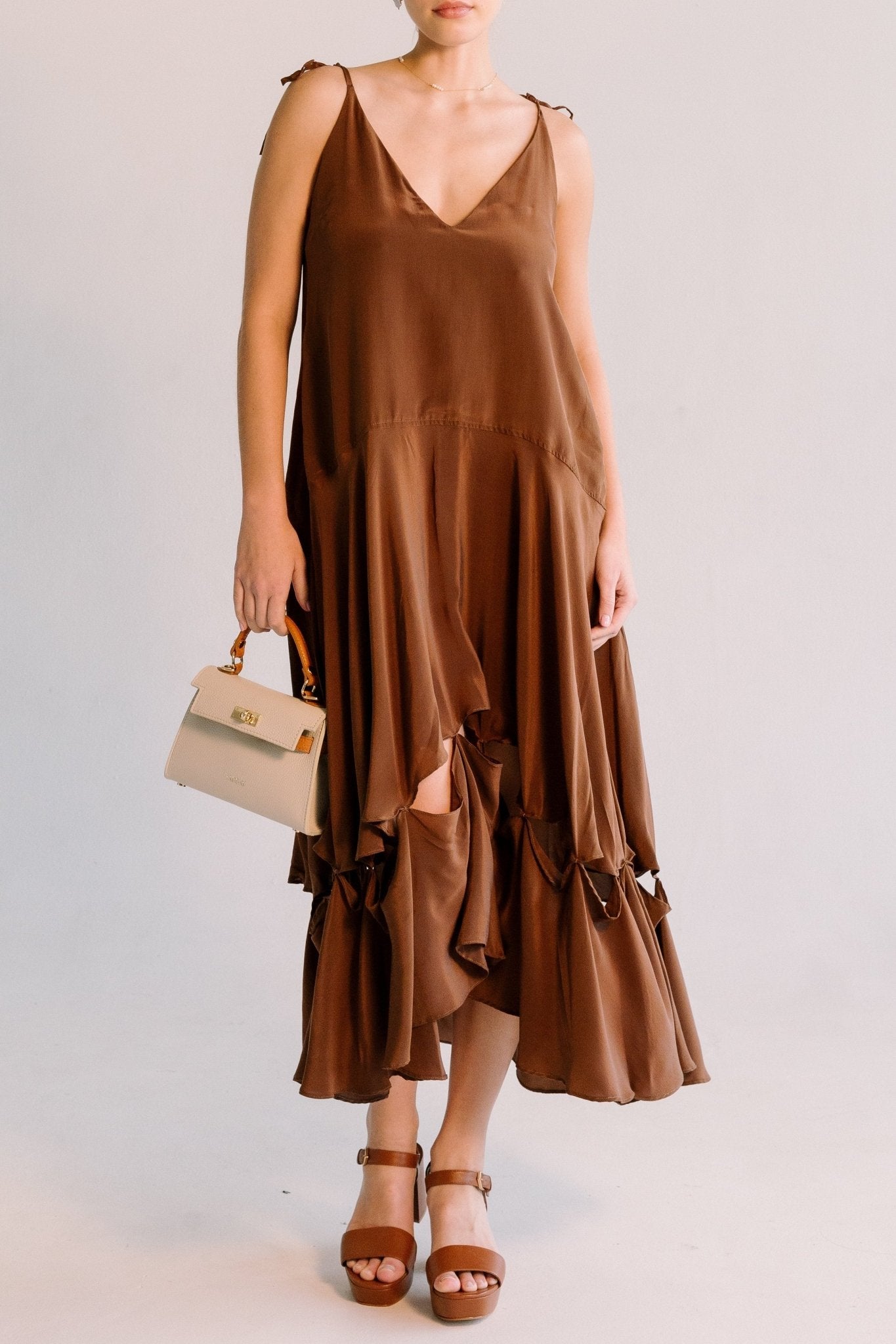 Carmela Dress #1 - Tan Dresses TARBAY