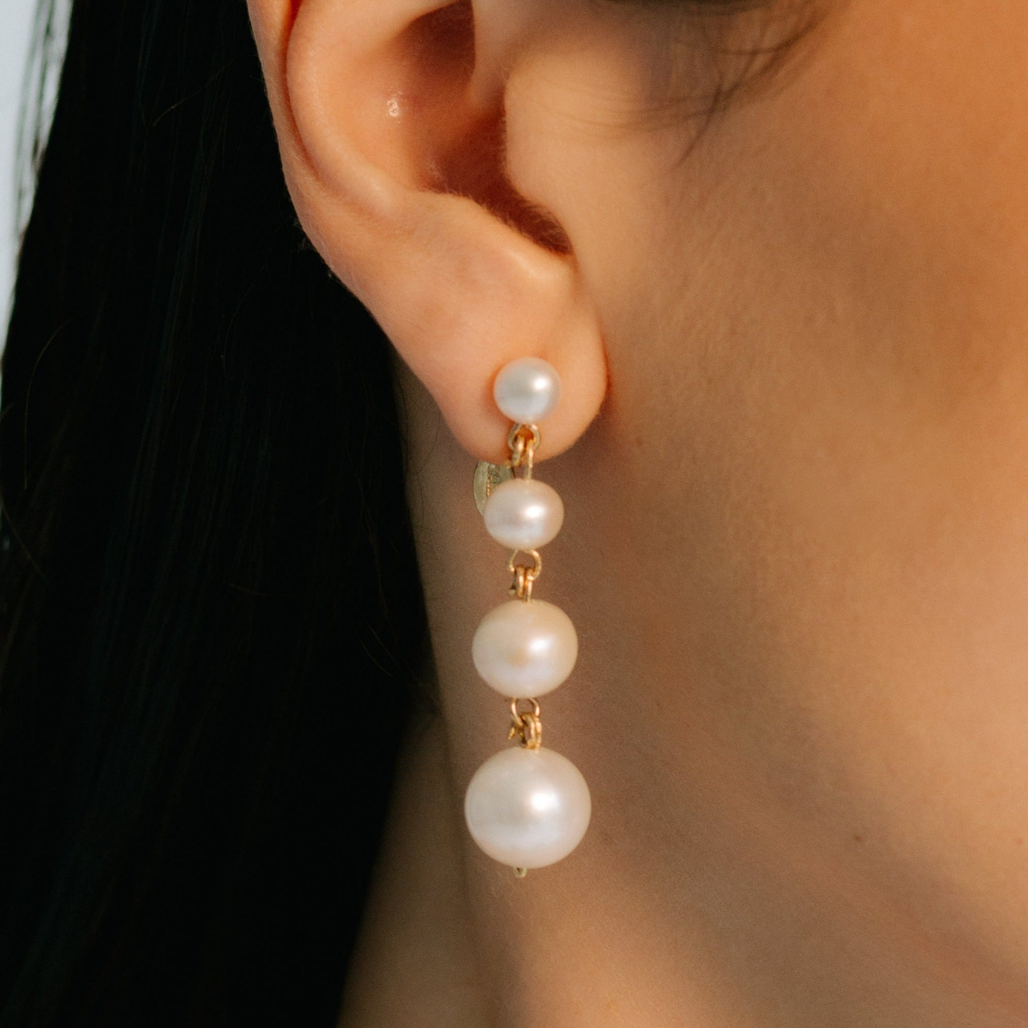 Margarita Pearls Earrings #10 (50mm) - Pearls Earrings TARBAY   