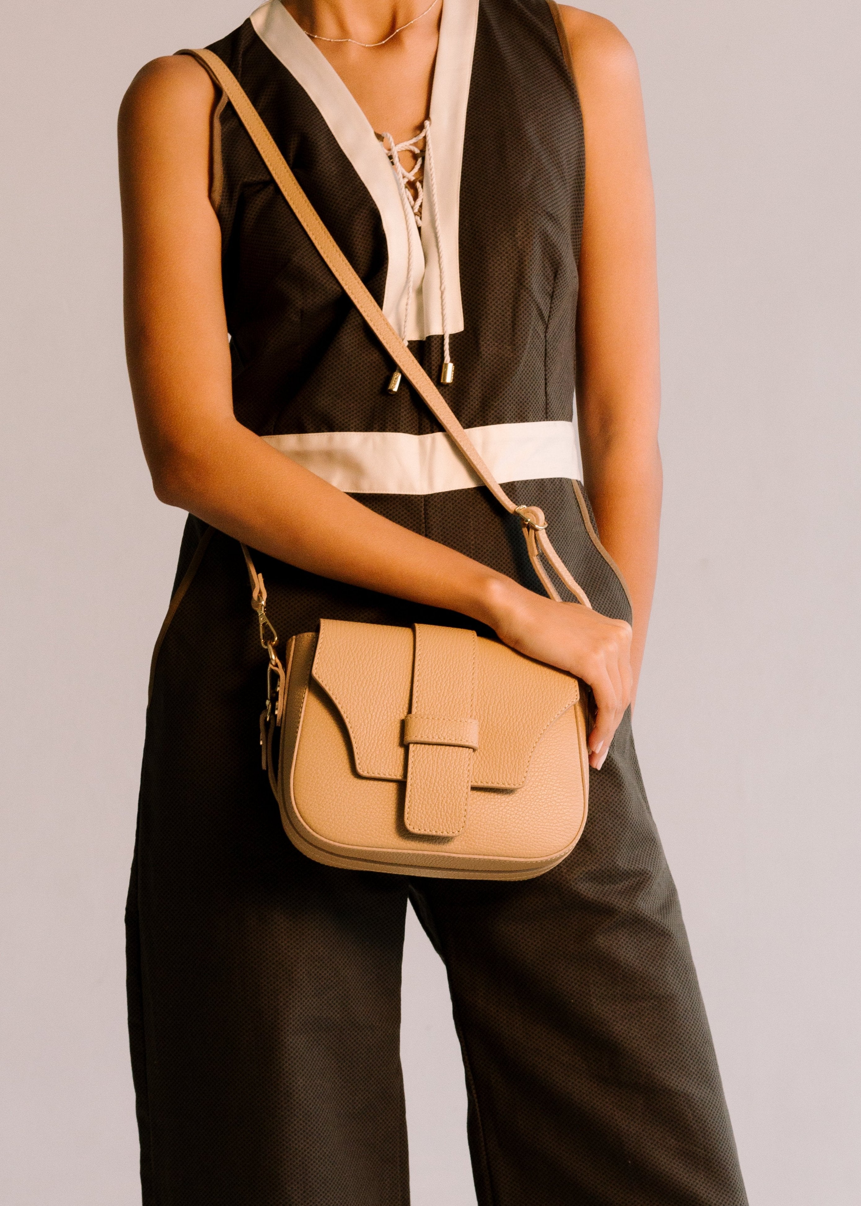Nidia Crossbody Bag - Almond Shoulder & Crossbody Bags TARBAY