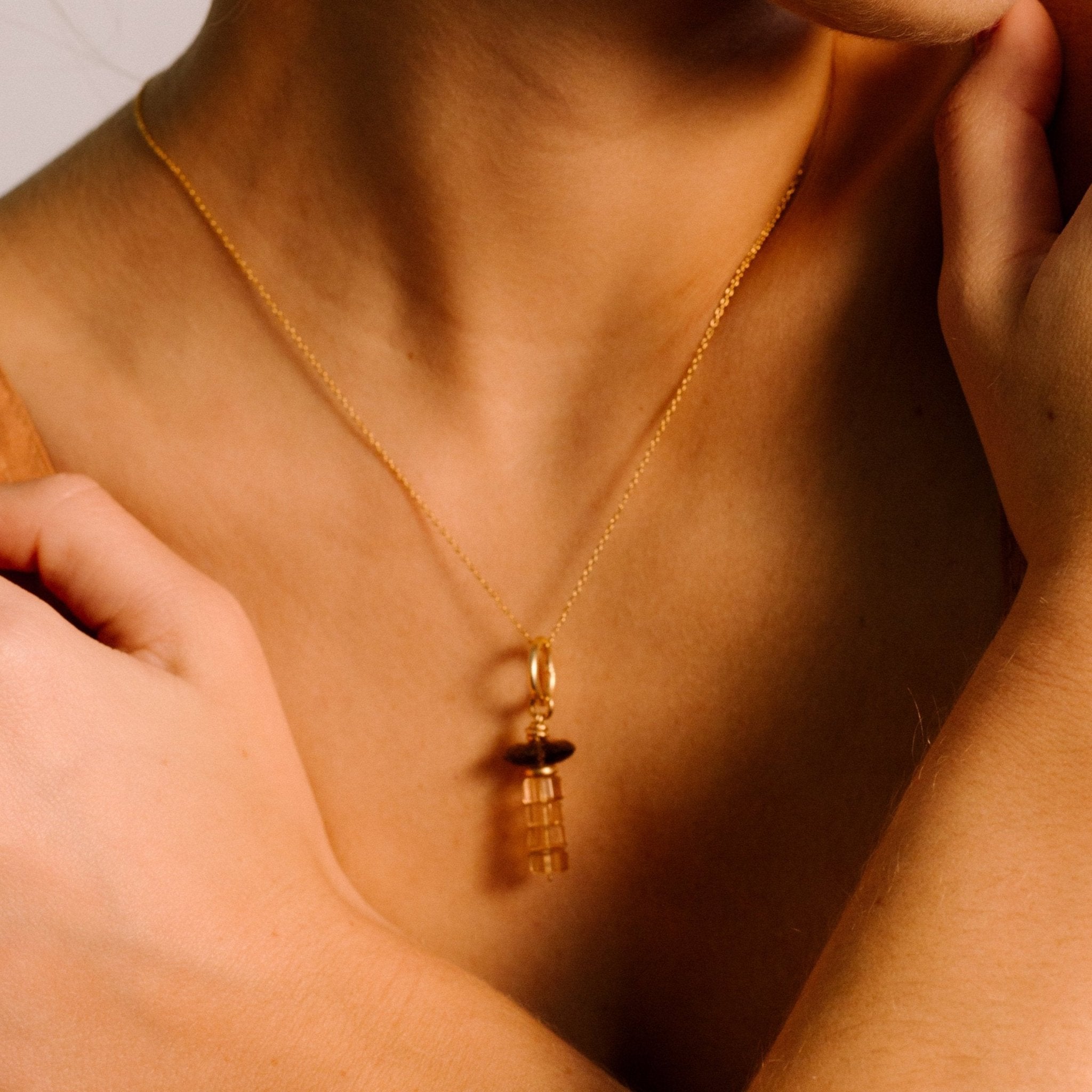 Mushy Necklace (40mm) - Smoky Quartz Necklaces TARBAY