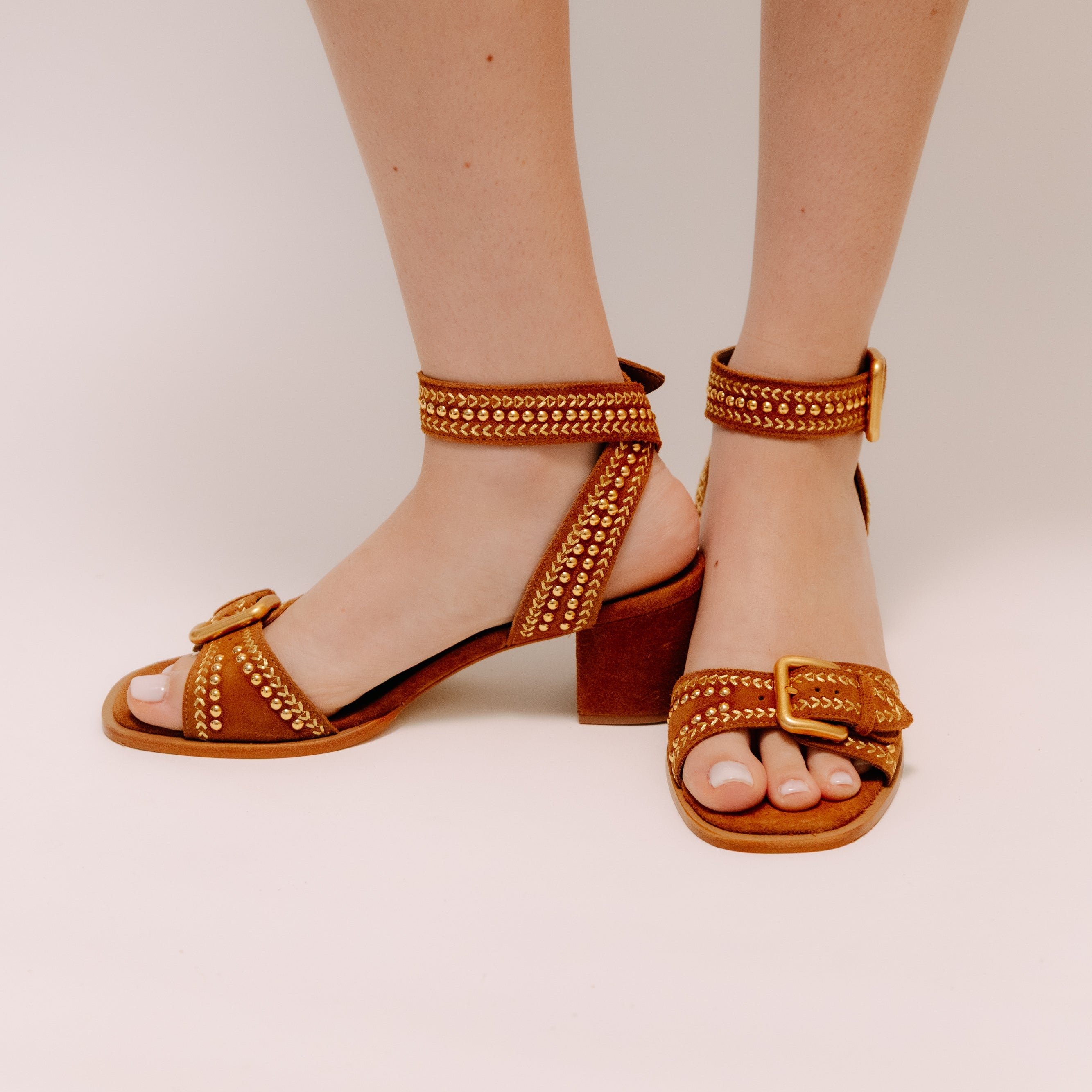 Ikusa Heel Sandals - Saddle Heels TARBAY