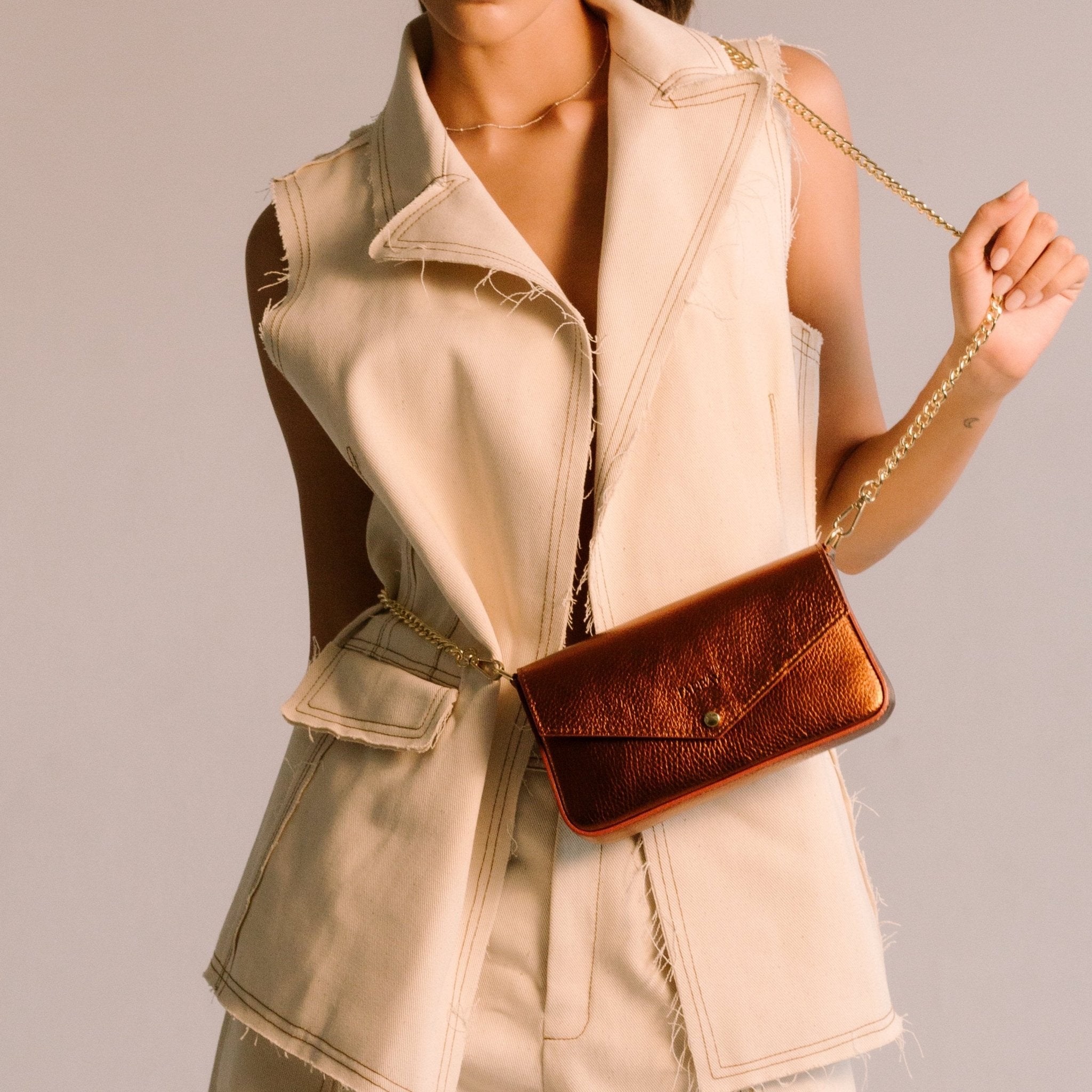 Nashira Clutch & Crossbody Bag - Copper Clutch & Crossbody Bags TARBAY