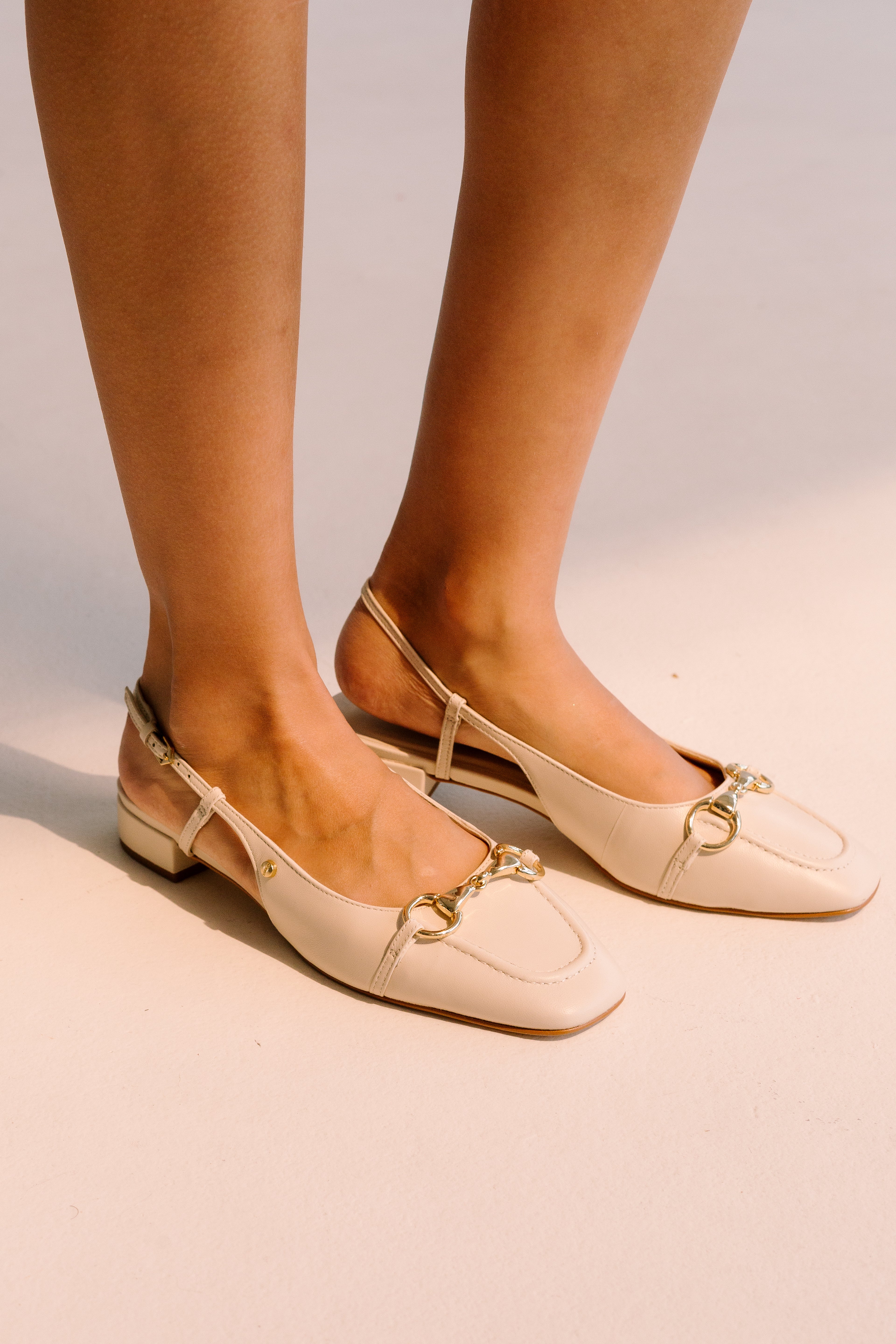 Penelope Sling-Back Pumps - Milk Flats TARBAY