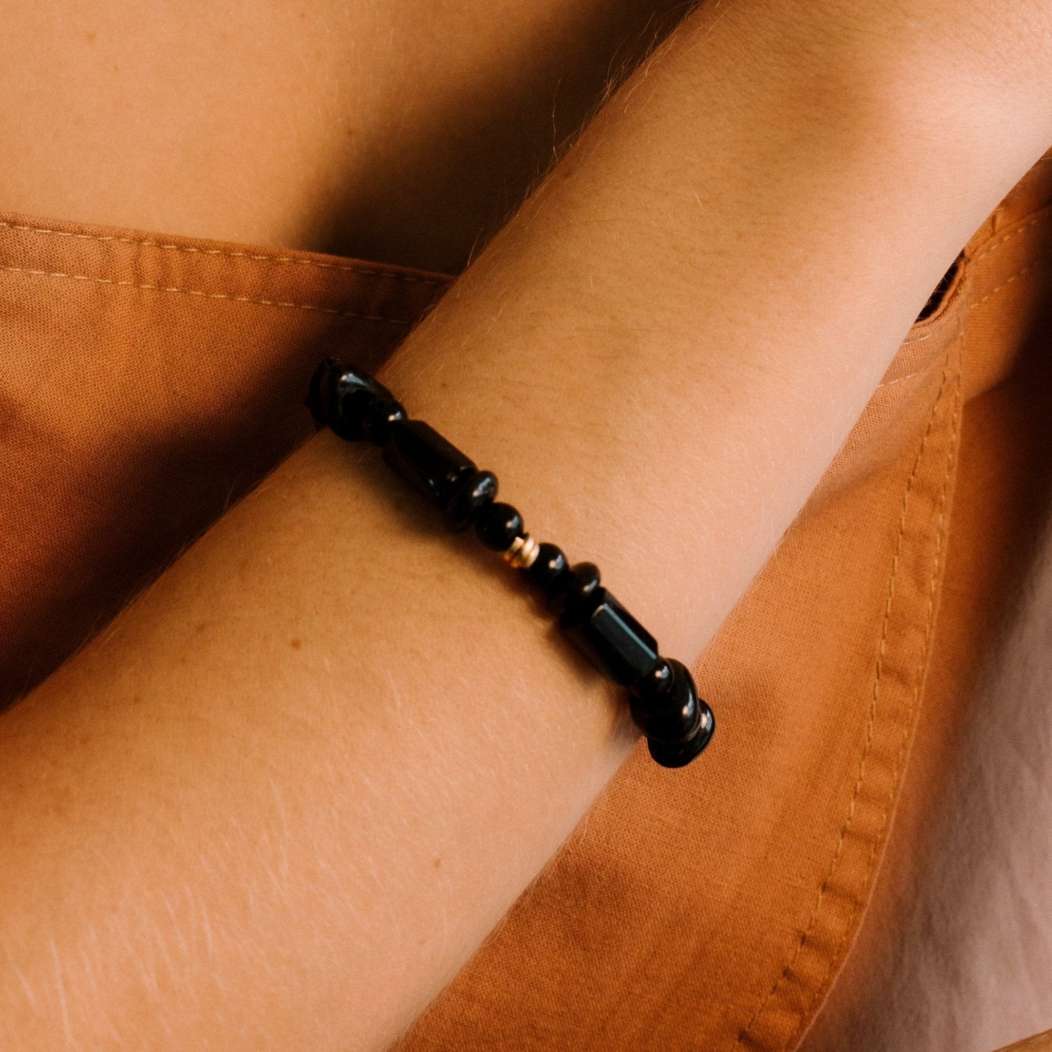 Aruma Bracelet #1 - Rainbow Obsidian & Black Spinel Bracelets TARBAY