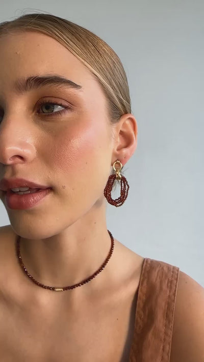 Nerea Ring #1 (25mm) - Hessonite & 14K Gold-Filled Rings TARBAY