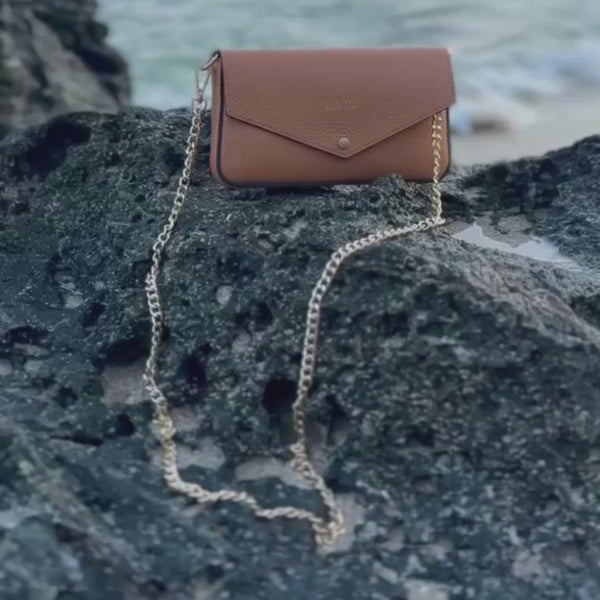 Nashira Clutch & Crossbody Bag - Brown