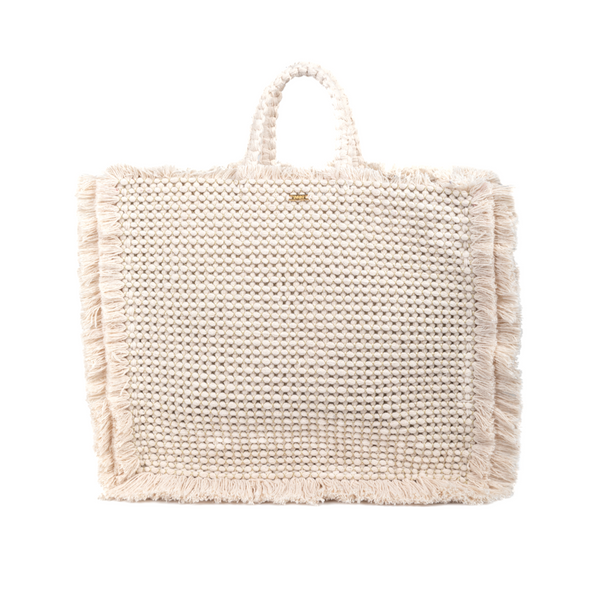 Gossypium Tote Bag Large - Beige & Gold Totes TARBAY   