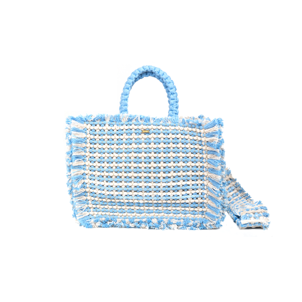 Gossypium Crossbody Bag - Sky Blue & Gold Shoulder & Crossbody Bags TARBAY   