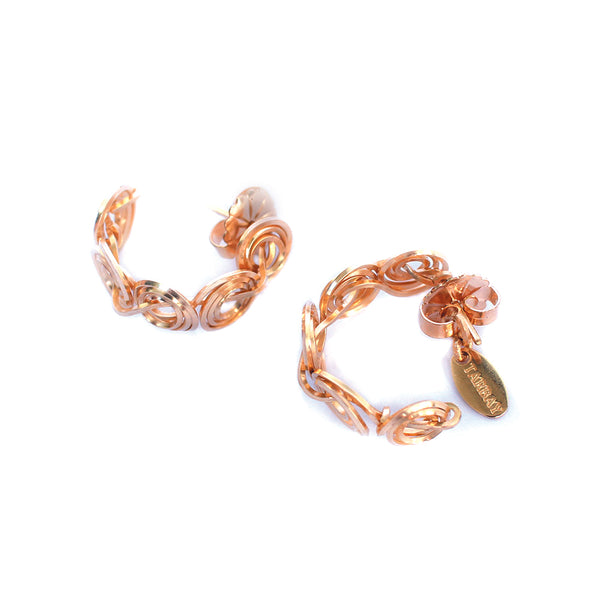 Canta Claro Hoop Earrings (30mm) - Yellow Gold Earrings TARBAY   