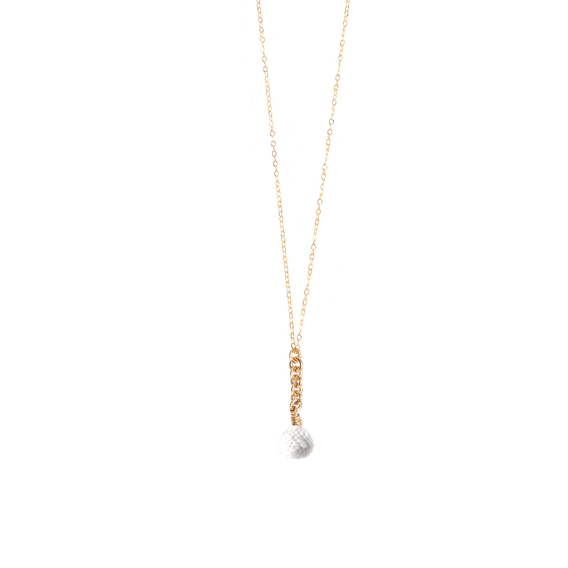 Llovizna Pendant #1 - White Quartz Necklaces TARBAY   