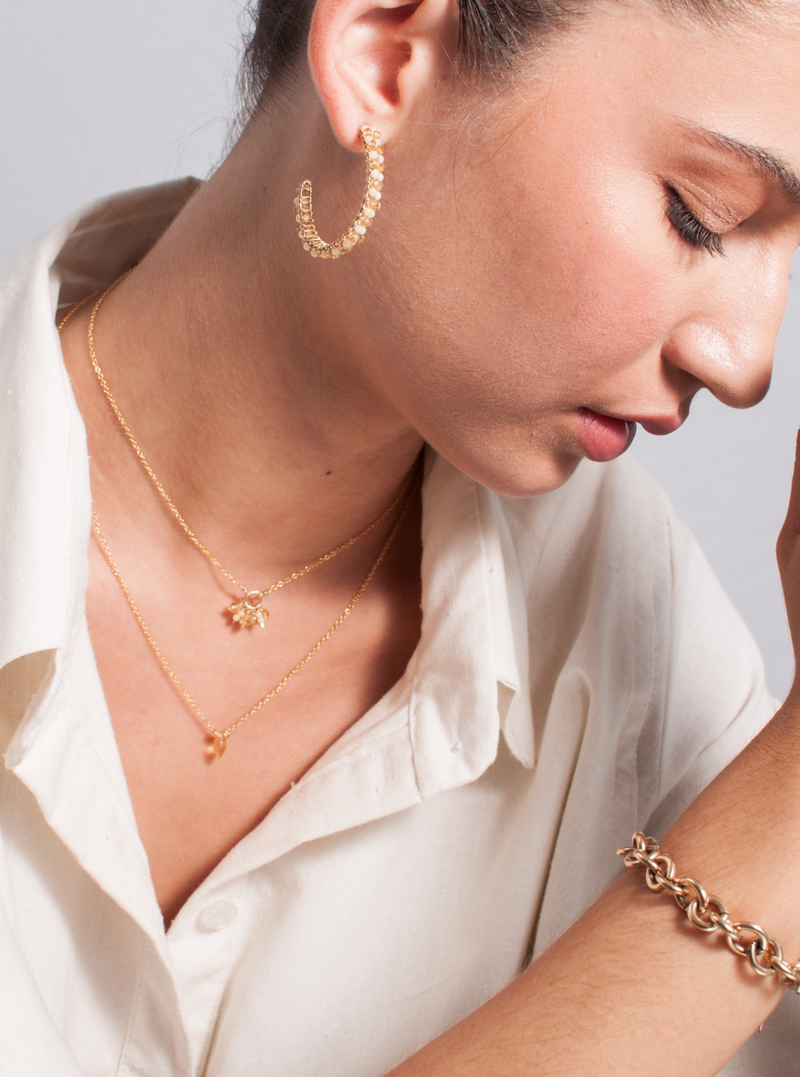 Racimo Necklace - Calcite & Citrine Necklaces TARBAY   