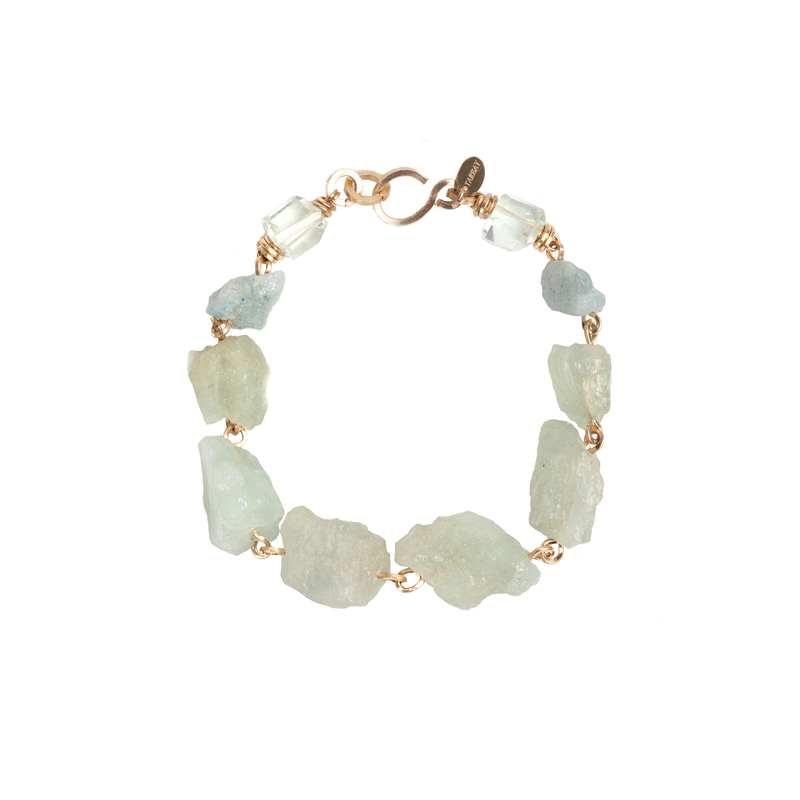 Bruma Bracelet #2 - Aquamarine & Green Amethyst Bracelets TARBAY   
