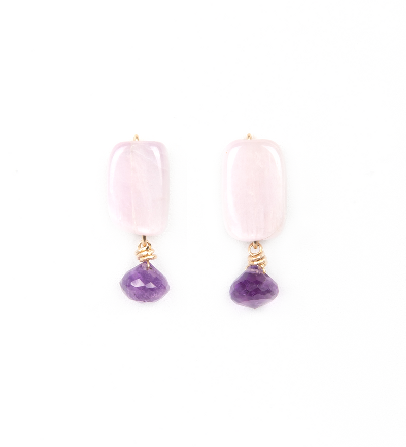 Lou Lou Dangle Earrings - Amethyst Earrings TARBAY   