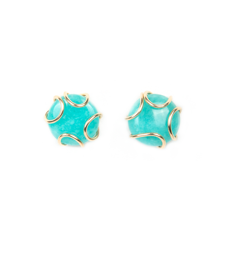 Zingiber Earrings - Amazonite Earrings TARBAY   