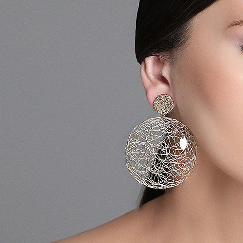 Aura Earrings #3 (50mm) - Yellow Gold Earrings TARBAY   