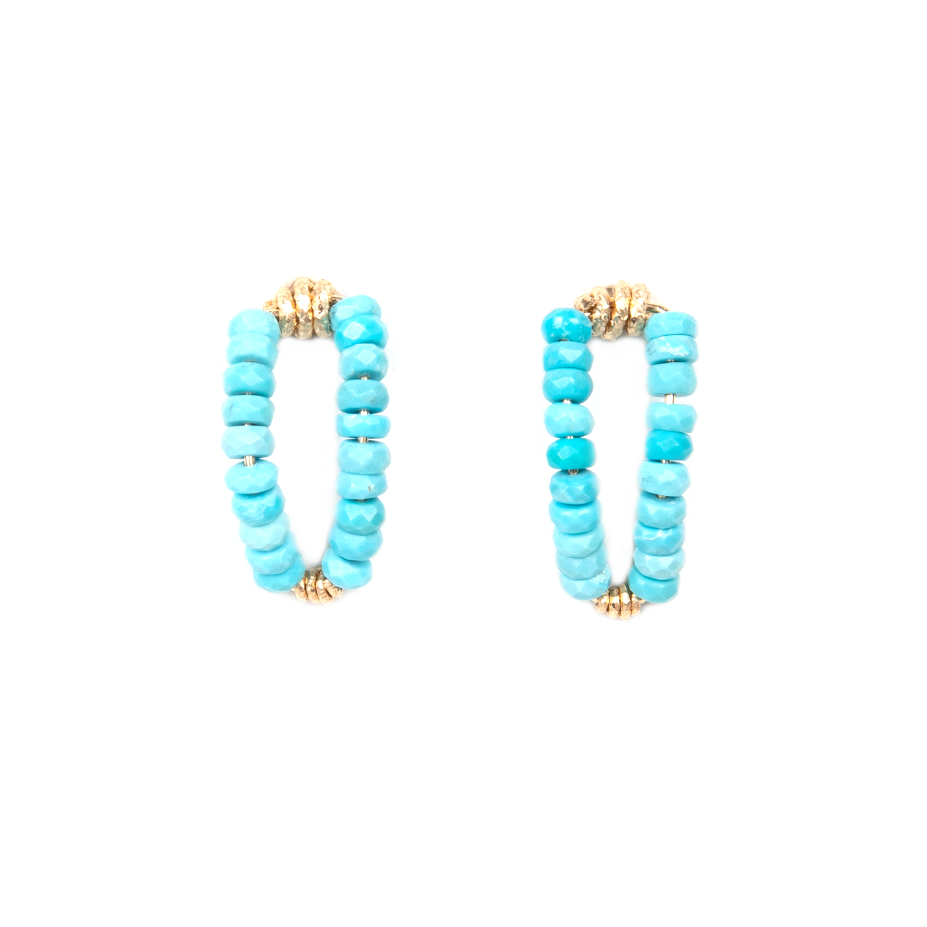 Myosotis Earrings - Turquoise & Apatite Earrings TARBAY   