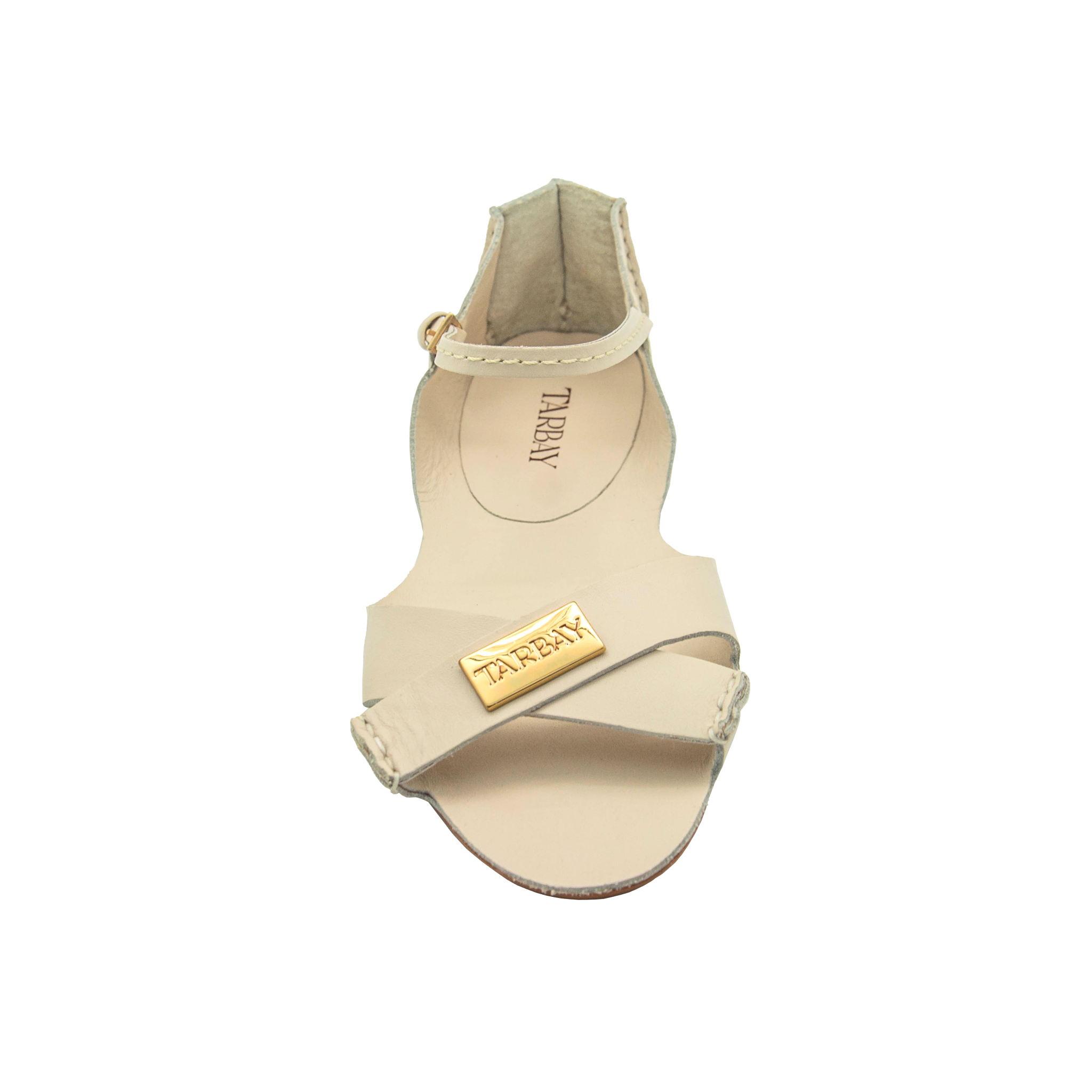 Tajali Leather Sandals - Mascarpone Tajali Flats TARBAY   