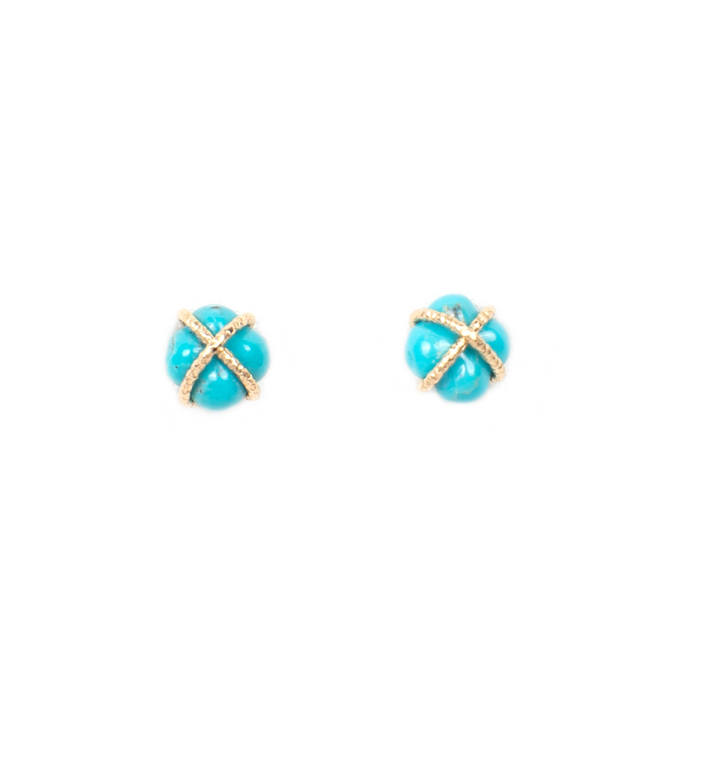 Dalia Stud Earrings (7mm) - Turquoise Earrings TARBAY   
