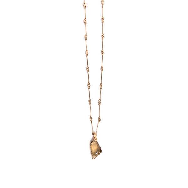 Amuleto Pendant with chain - Lemon Topaz Necklaces TARBAY   