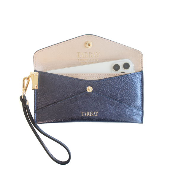Genuine Leather Wallet #1 - Metallic Blue Wallets TARBAY   