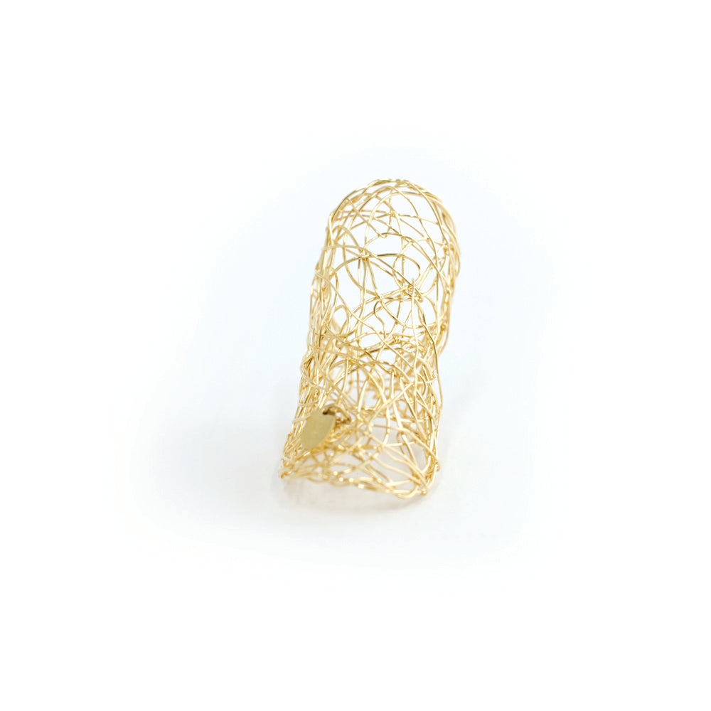 Aura Ring #2 (40mm) - Yellow Gold Rings TARBAY   