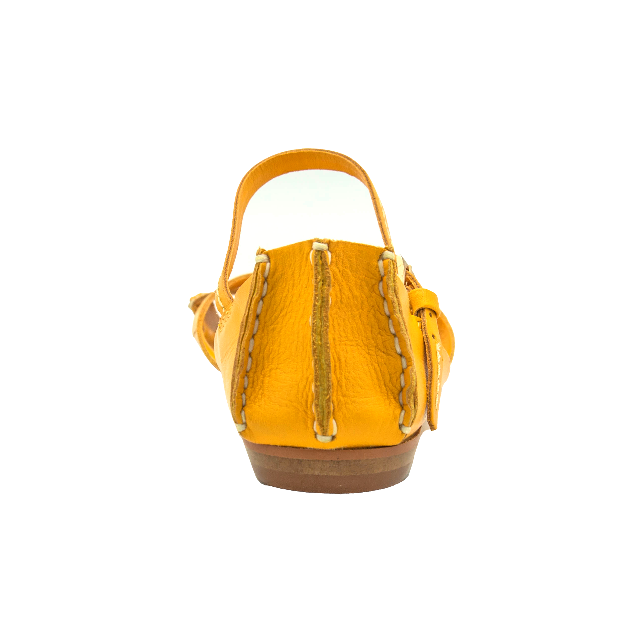 Tajali Leather Sandals - Yellow Tajali Flats TARBAY   