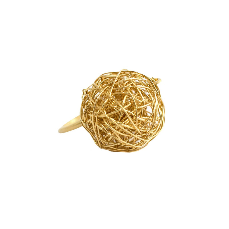 Clementina Ring (18mm) - Yellow Gold Rings TARBAY   