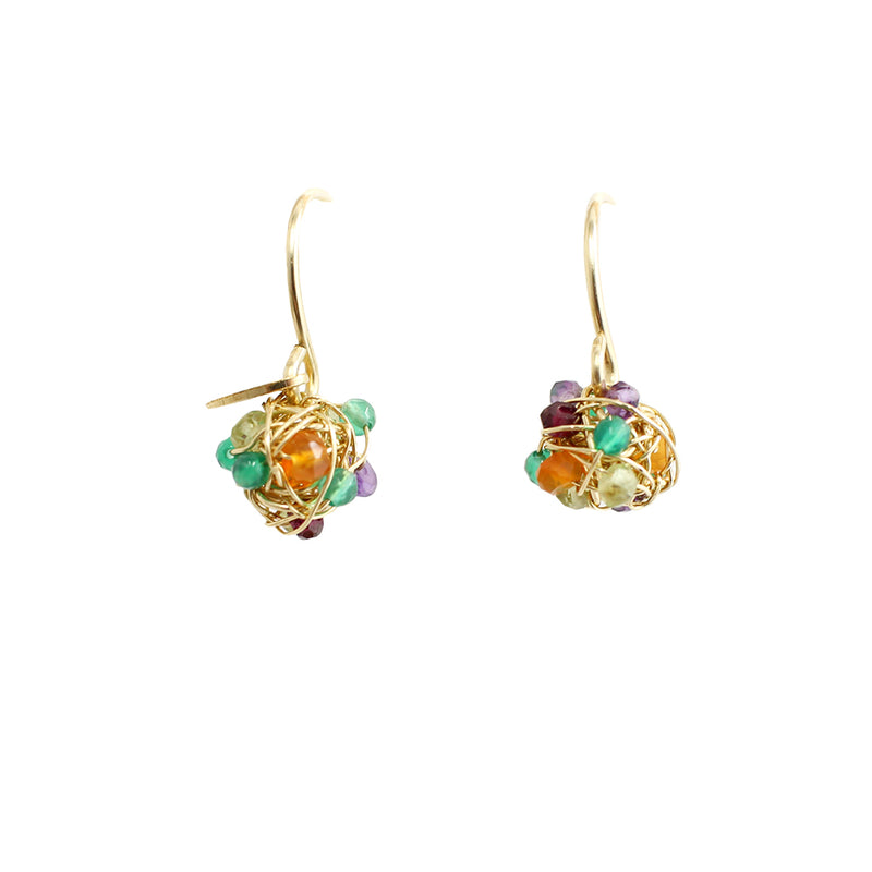 Clementina Dangle Earrings #2 (9mm) - Mix Arcoiris Earrings TARBAY   