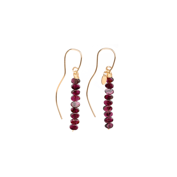 Diana Dangle Earrings (60mm) - Garnet Earrings TARBAY   