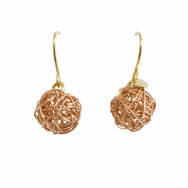 Clementina  Dangle Earrings #2 (18mm) - Rose Gold Earrings TARBAY   