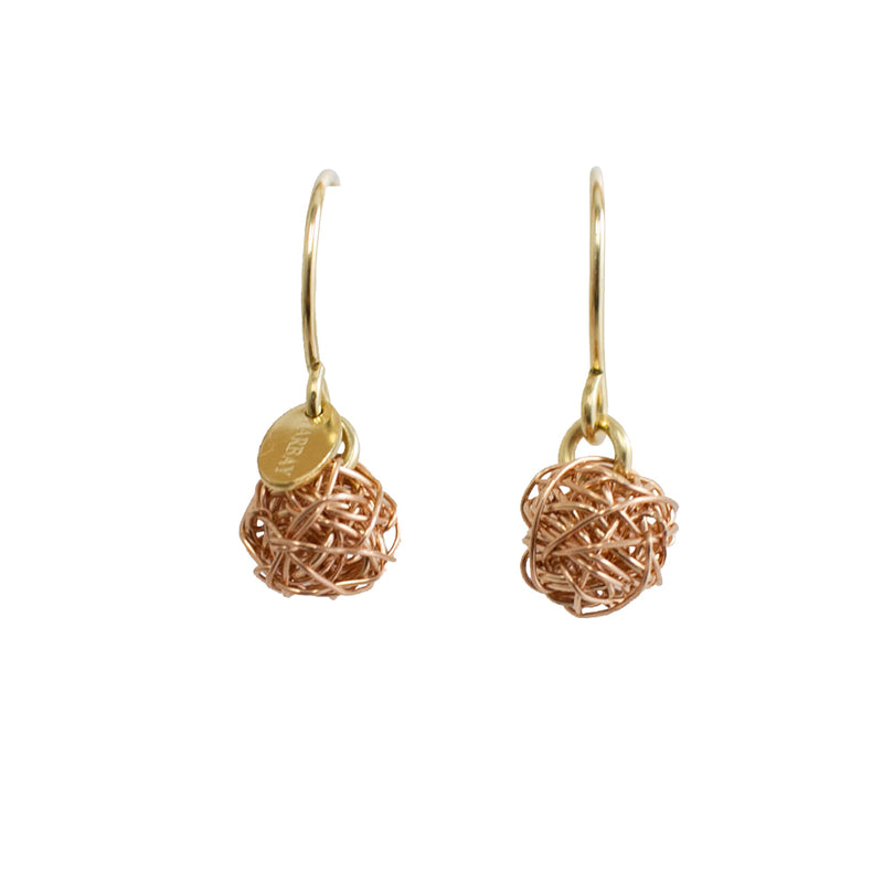 Clementina  Dangle Earrings #2 (9mm) - Rose Gold Earrings TARBAY   