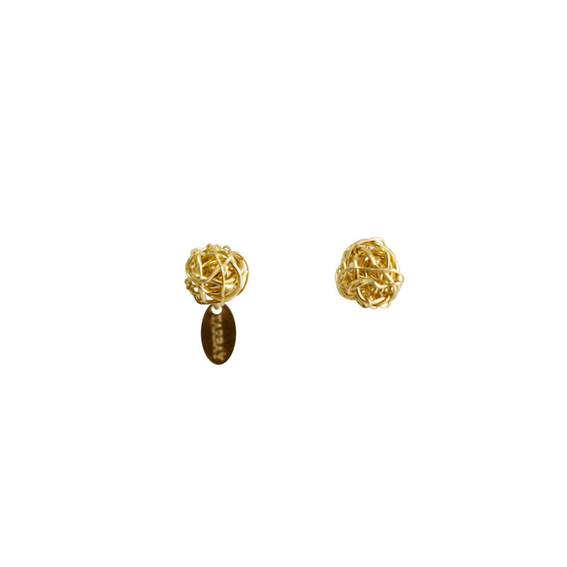 Clementina Stud Earrings #1 (6mm) - Yellow Gold Earrings TARBAY   