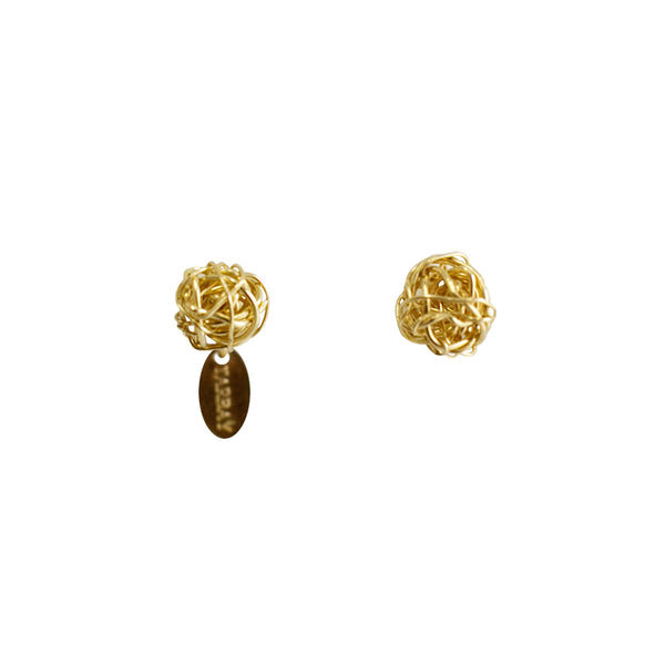 Clementina Stud Earrings #1 (9mm) - Yellow Gold Earrings TARBAY   