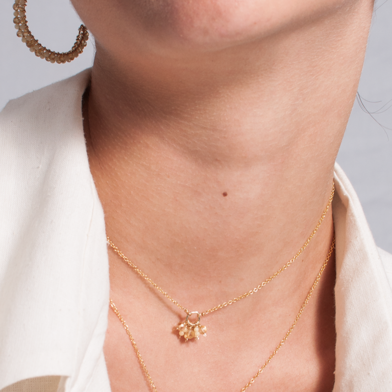 Racimo Necklace - Calcite & Citrine Necklaces TARBAY   
