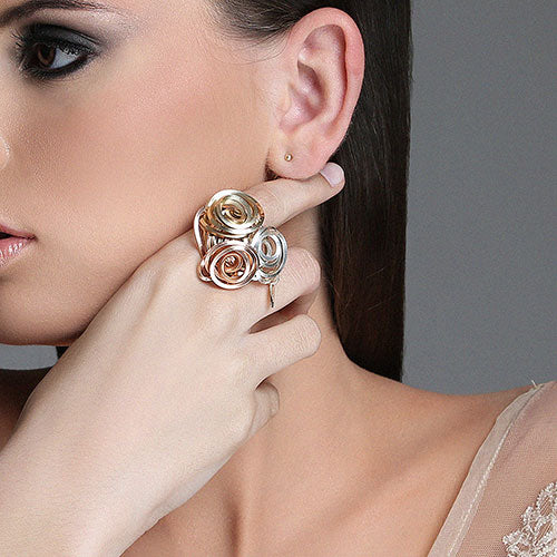 Canta Claro Ring #3 - Yellow Gold, Rose Gold and Sterling Silver Rings TARBAY   