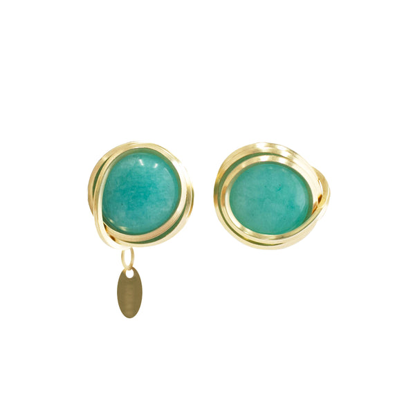 Carmencita Earring (10mm) - Amazonite Earrings TARBAY   