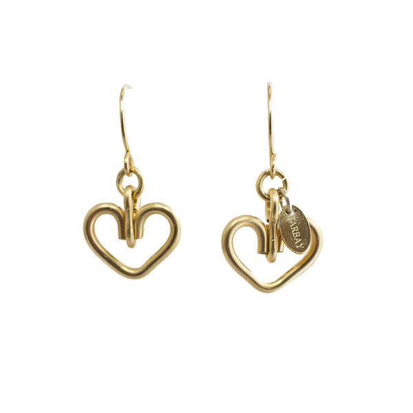 Corazon Dangle Earrings (12mm) - Yellow Gold Earrings TARBAY   