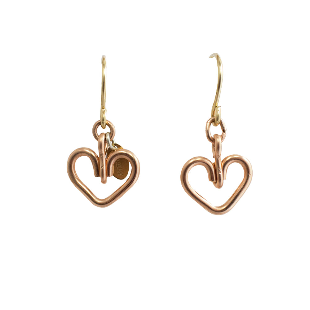 Corazon Dangle Earrings (12mm) - Rose Gold Earrings TARBAY   