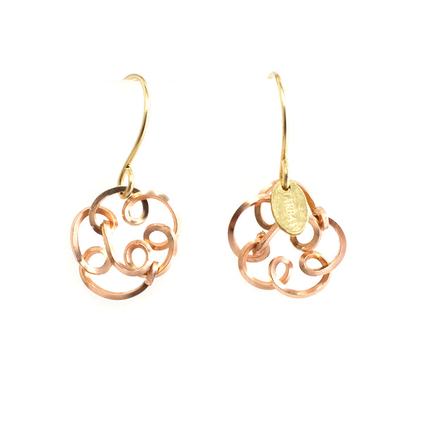 Mota de Nieve Dangle Earrings (18mm) - Rose Gold Earrings TARBAY   